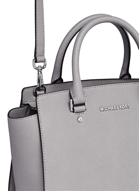 michael kors large selma satchel grey|Michael Kors selma bag.